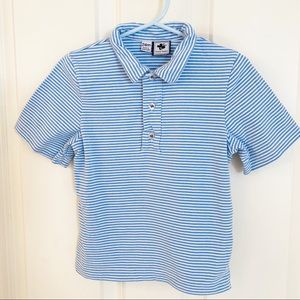 BUSY BEES BLUE STRIPE BOYS POLO. SIZE 24